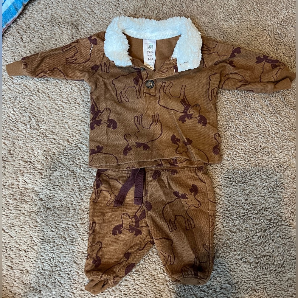 Adorable newborn moose outfit